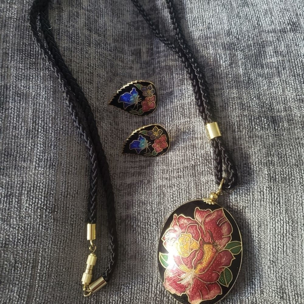 Vintage Cloisonne Set SG